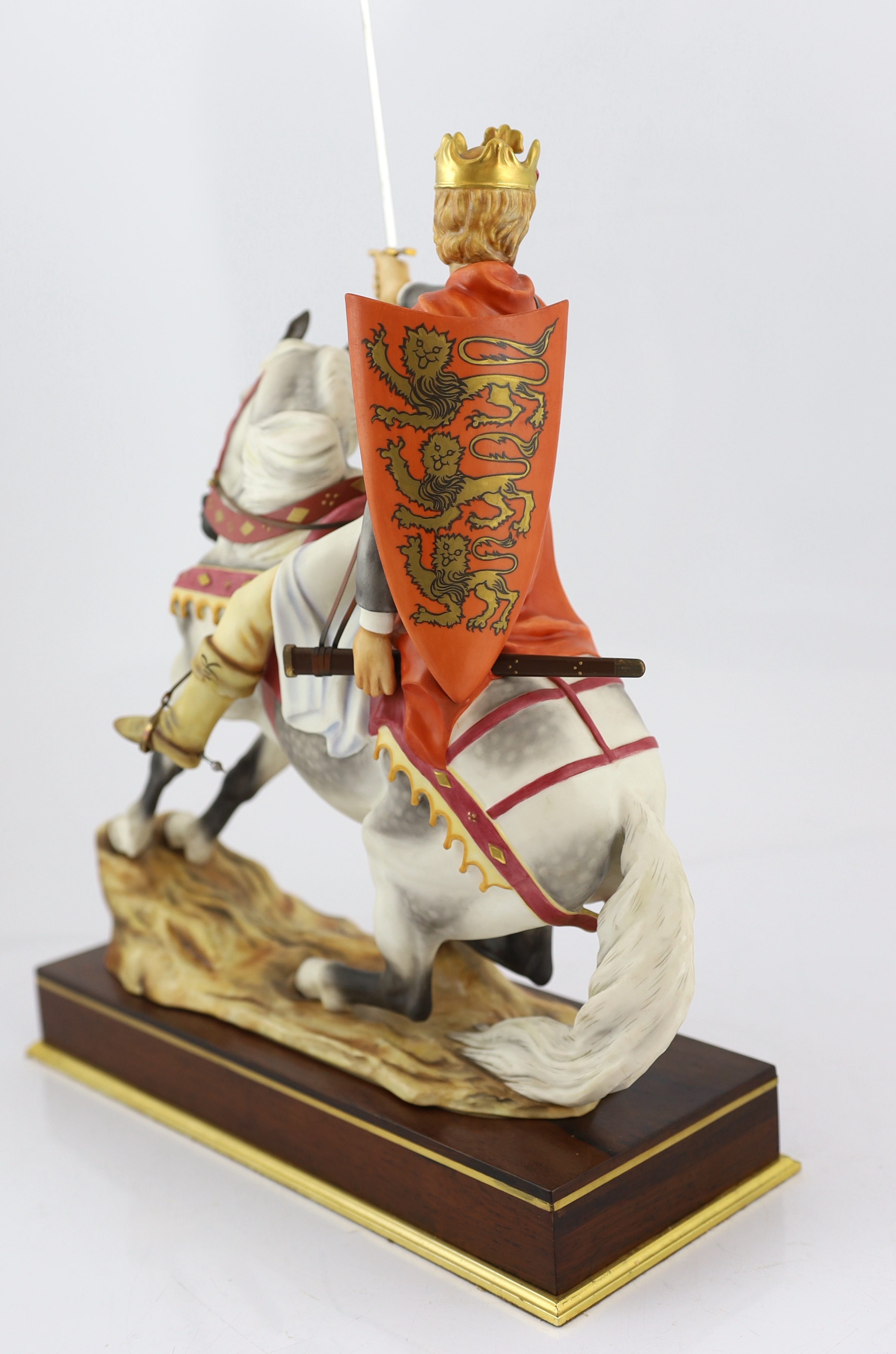 Bernard Winskill (d.1980), a Royal Worcester porcelain equestrian group of Richard Coeur de Lion